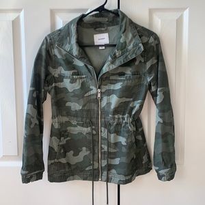 Army print utility jacket